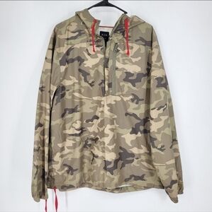 Gap Camouflage Camo Half Zip Windbreaker Jacket Medium / Large M/L Drawstring